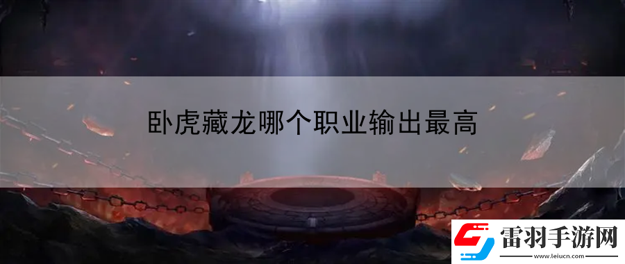 臥虎藏龍哪個職業輸出最高