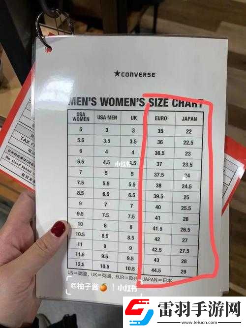日本尺碼與亞洲尺碼區別