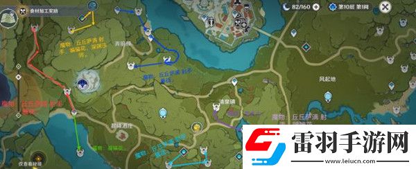 原神2.0版本全圖刷怪路線攻略大全