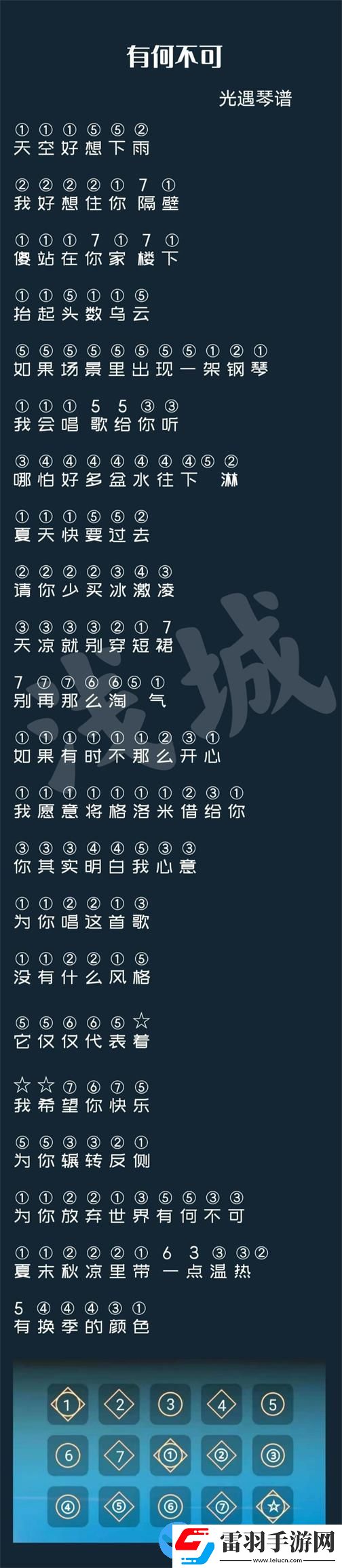 第五人格鋼琴譜數(shù)字版