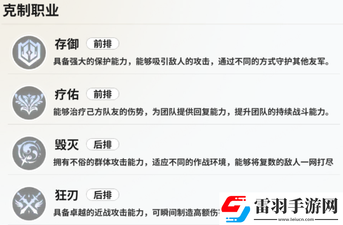 時隙之旅職業有什么特性